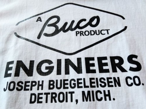 BUCO プリントTシャツ "ENGINEERS"