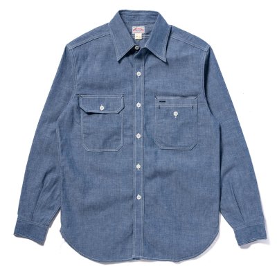 画像1: 8HU CHAMBRAY SERVICEMAN SHIRT