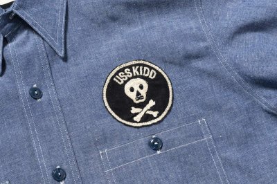 画像3: U.S. NAVY CHAMBRAY SHIRT S/S / USS KIDD
