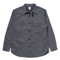 8HU CIGARETTE POCKET MOCK-TWIST CHAMBRAY WORK SHIRT