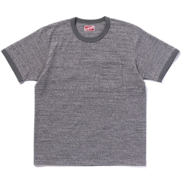 画像1: POCKET TEE / HEATHER GRAY, RINGER (1)