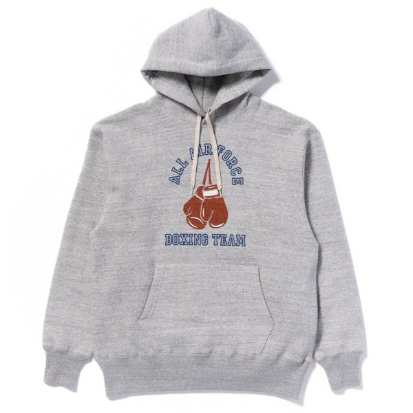 画像1: MILITARY PRINT HOODED SWEATSHIRT / AIR FORCE BOXING TEAM (1)