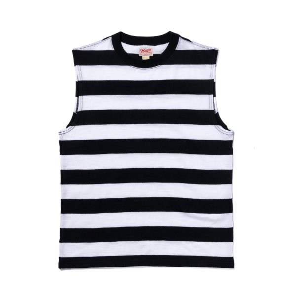 画像1: BUCO STRIPE TEE CUT-OFF (1)