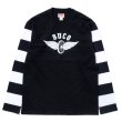 画像1: BUCO STRIPED SLEEVE TEE / FLYING WHEEL (1)